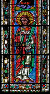 Fenêtre w202 représentant Sainte Barbe