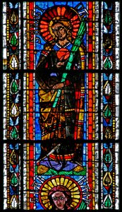 Fenêtre w202 représentant Sainte Brigitte
