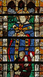 Saint Séverin et une famille de donateurs