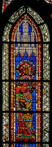 Fenêtre w208 représentant Sainte Christine - French School