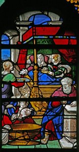 Fenêtre w20 - Scène de la vie de la Vierge Marie : sa naissance - French School