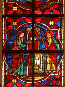 Zacharie, père de Saint Jean-Baptiste, visité par un ange dans le Temple - French School