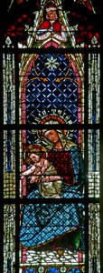 Fenêtre w214 représentant la Vierge et l