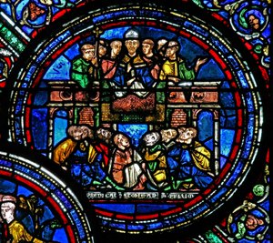 Fenêtre w23 représentant Saint Thomas Becket prêchant - French School