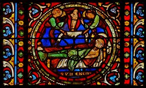 Fenêtre w2 représentant la mort de Saint Germain