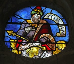 Fenêtre w3 représentant le roi Joram sur l