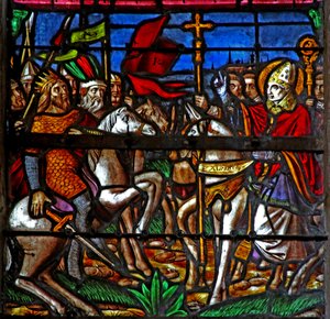 Fenêtre w3 - Saint Alpin empêche Attila de piller Châlons