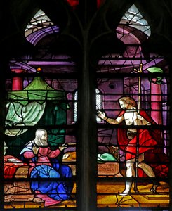 Fenêtre w4 représentant le Christ apparaît à sa mère - French School