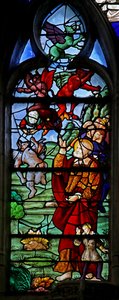 Saint Pierre avec Simon le Magicien qui tombe après avoir essayé de voler