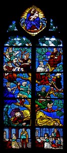 Vitrail w4 représentant l