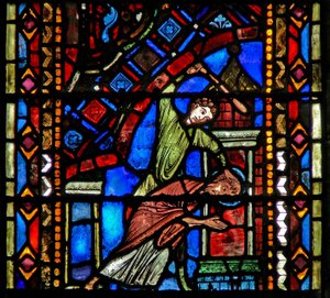 Fenêtre w53 représentant le battement (mort ?) de Saint Jean-Baptiste - French School