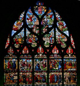 Fenêtre w6 représentant des scènes de la vie de Sainte Marie-Madeleine