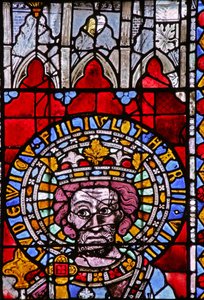 Fenêtre w7 représentant Louis, fils de Lothaire II - French School