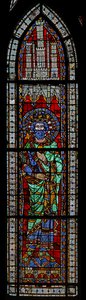 Fenêtre w9 représentant Charles Martel - French School