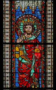 Fenêtre w9 représentant Louis le Pieux - French School