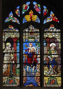Fenêtre w9 représentant Saint François, Saint Christophe, Saint Étienne