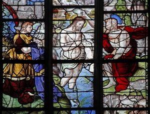 Fenêtre w9 représentant le Baptême dans le Jourdain