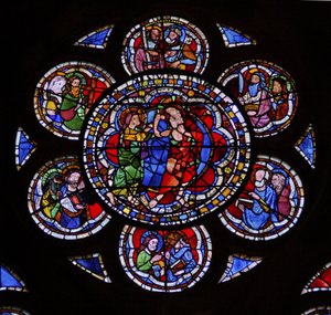Fenêtre w9 représentant Saint Thomas le Douteux - French School
