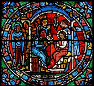 Fenêtre wXV représentant Jésus trouvé dans le Temple - French School