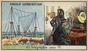 Télégraphie sans fil (chromolithographie) - French School