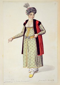 Femme de Roumélie, période ottomane, troisième quart du XVIIIe siècle - French School