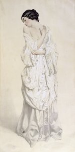 Femme en robe de chambre - French School