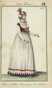 Femme dans des modes inspirées par les opéras - French School