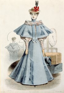 Femme en robe de voyage, de Le Coquet, 1895