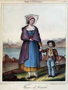 Femme de Cancale et son enfant, vers 1845