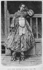 Femme portant un kabbab, de La Syrie d