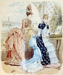 Femmes dans une station balnéaire, 1885 - French School