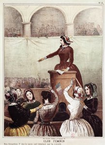 Club de femmes (Lithographie) - French School