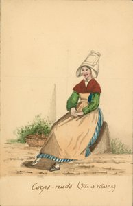 Costume féminin de Corps-Nuds, Ille-et-Vilaine - French School