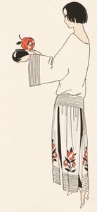 Mode féminine des années 1920 (lithographie couleur)