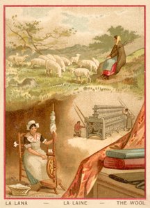 Laine (chromolithographie) - French School
