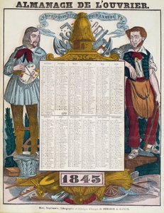Calendrier des travailleurs pour 1843
