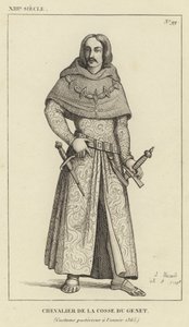 XIII Siècle, Chevalier de la Cosse du Genêt, Costume postérieur à l