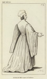XIII Siècle, Guillaume, Comte de Toulouse (gravure) - French School