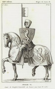XIIIe siècle, Règne de Louis IX, Amaury VI, Comte de Montfort Connétable de France sous Louis IX - French School