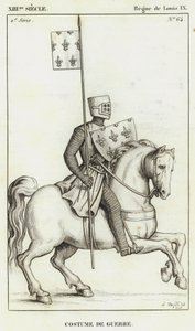XIIIe siècle, règne de Louis IX, costume de guerre - French School