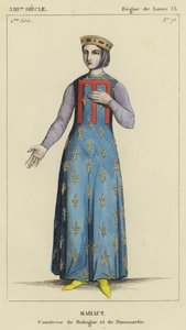 XIIIe siècle, règne de Louis IX, Mahaut, comtesse de Bologne et de Dammartin - French School