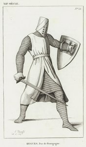 XII Siècle, Hugues, Duc de Bourgogne (gravure) - French School