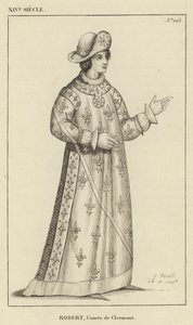 XIV Siècle, Robert, Comte de Clermont (gravure) - French School