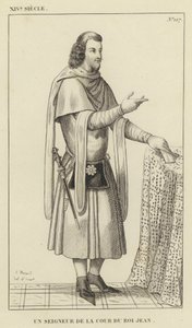 XIVe siècle, Un Seigneur de la Cour du Roi Jean - French School