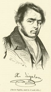 Xavier Sigalon, mort le 18 aout 1837 (engraving)