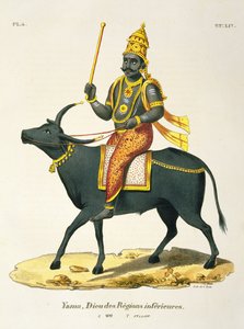 Yama, Dieu du Monde Invisible, gravé par C. de Motte (1785-1836) - French School