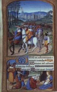 Adoration des Mages, des Heures de Tilliot, Tours (détail) - French School