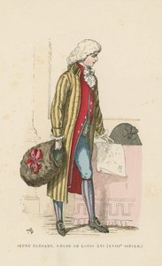 Jeune dandy français du règne de Louis XVI, XVIIIe siècle - French School