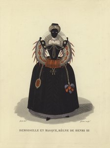Jeune dame masquée, règne de Henri III de France - French School