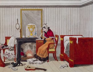 Jeune femme de la classe moyenne dans sa chambre